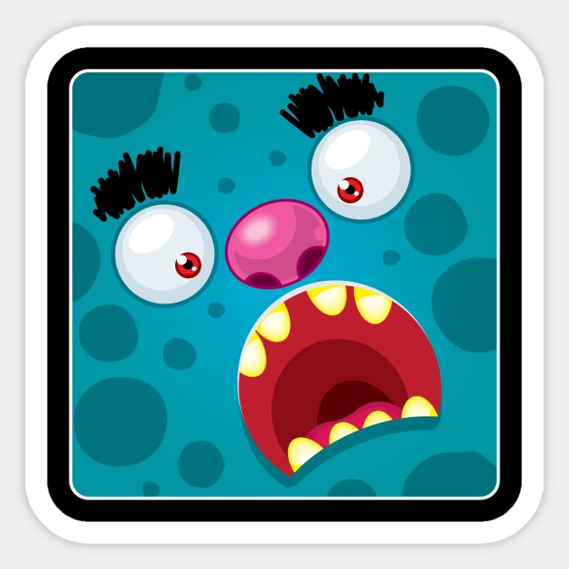 Cyan Monster Sticker by eyeopening